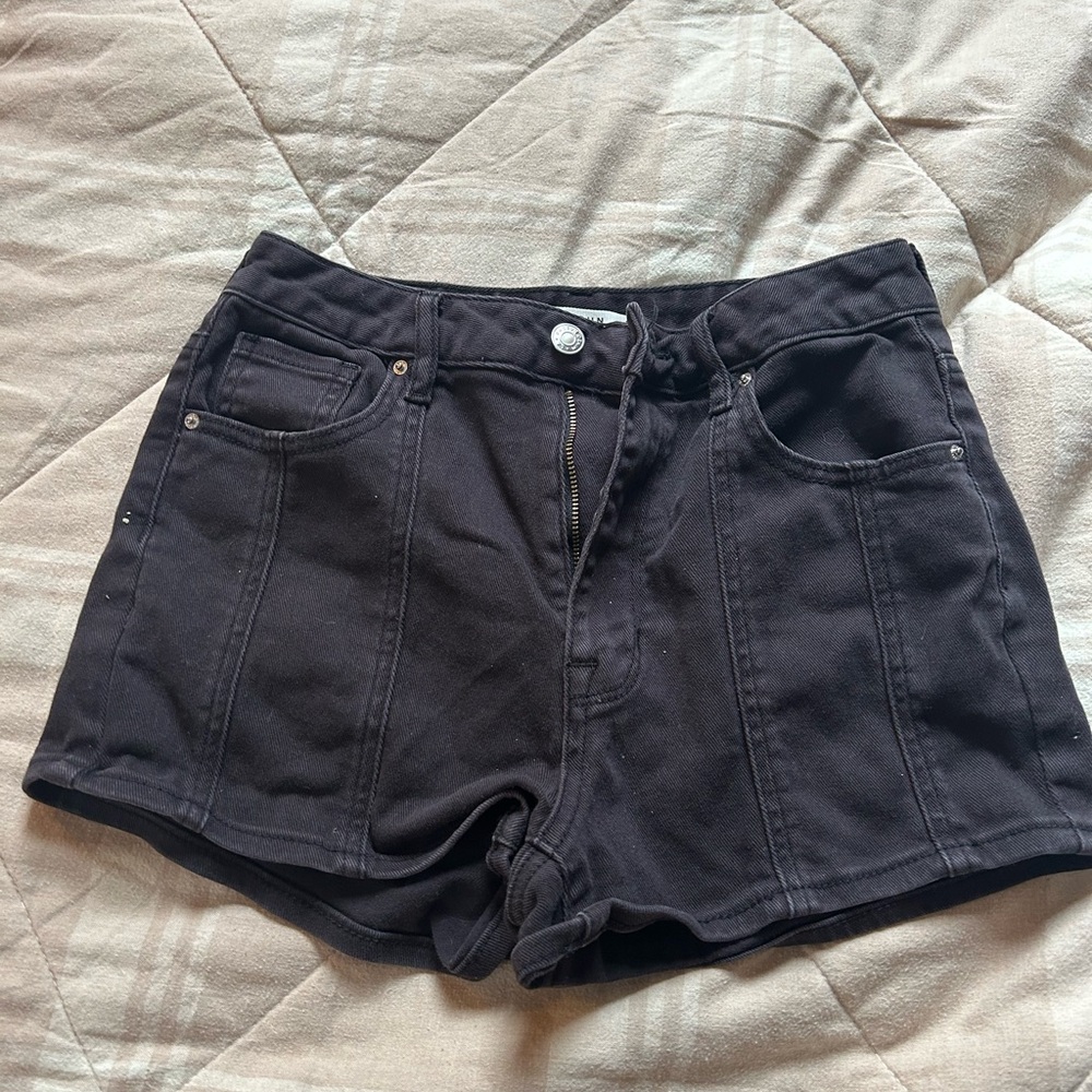 PacSun Black High-Waisted Jean Shorts